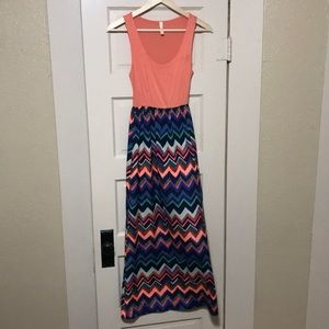 Chevron maxi dress